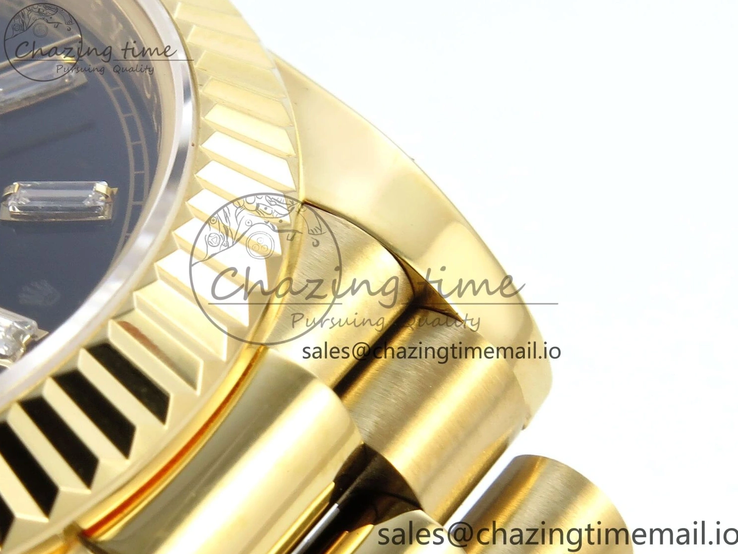 Good Copy Rolex Watches Bracelet 842 on Dial Best Date (Gain Contemporary Edition Weight) Day VR3255 Black YG 1:1 Crystal 228238 KF 40 President 0113